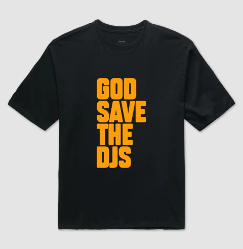 Camiseta Oversized para Djs: God save the DJS