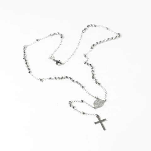 Rosario acero Virgen Milagrosa - comprar online