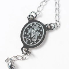 Rosario acero Virgen Milagrosa - tienda online