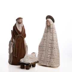 Pesebre sagrada familia de tela. Grande - comprar online