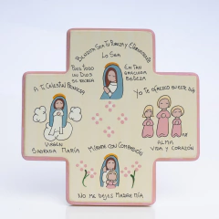 Cruz pintada 18 cm en internet