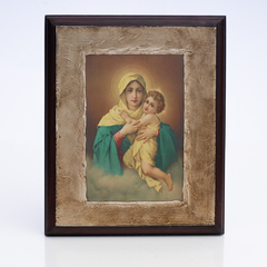 Cuadro Virgen sobre Madera