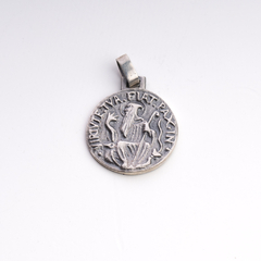 Medalla San Benito plata 22mm
