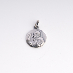 Medalla San Benito plata 18 mm