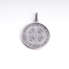 Medalla San Benito plata 30 mm - comprar online