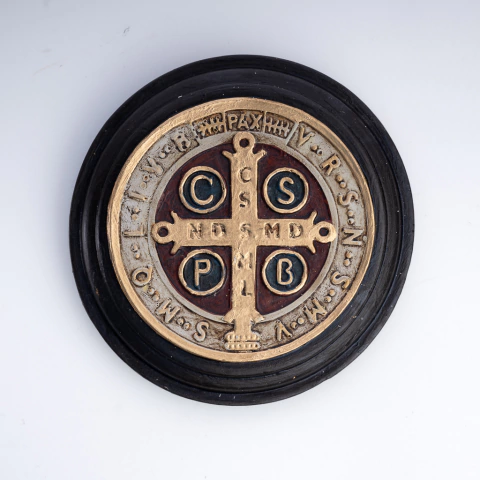 Medallon San Benito 13 cm color