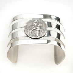 Brazalete plateado grande