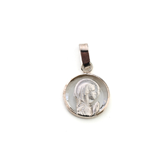 Medalla plata y cristal Virgen Niña