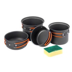 KIT DE PANELAS DE ALUMINIO MOUNTAIN COOK 4 PEÇAS NATUREHIKE - comprar online