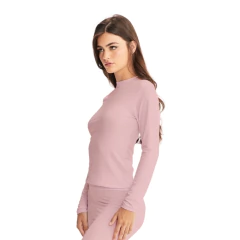 BLUSA FEMININA SEGUNDA PELE BÁSICA ROSA DELICATI 118104RS ALMA - comprar online
