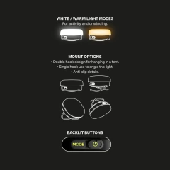 LAMPIÃO HÍBRIDO 250 LÚMENS GLOW BLACK SILVA - comprar online