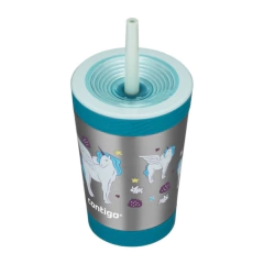 COPO TERMICO KIDS COM CANUDO 354ML UNICÓRNIO CONTIGO