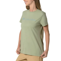CAMISETA FEMININA MANGA CURTA ALGODÃO BASIC LOGO II BRANDED VERDE 321096348 COLUMBIA - comprar online