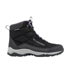 BOTA FEMININA TÉRMICA IMPERMEÁVEL WATERPROF FIRECAMP BOOT PRETO E ROXO BL5828-010 COLUMBIA - comprar online