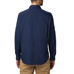 CAMISETA MASCULINA MANGA LONGA DRY FPS 50 SILVER RIDGE 2.0 AZUL NAVY AO0651-464 COLUMBIA - Terratop Aventura