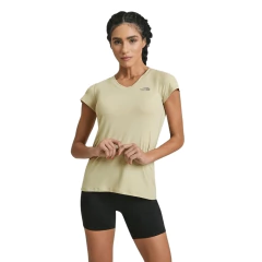CAMISETA FEMININA MANGA CURTA DRY FPU 50 HYPER TEE NECK BEGE A003N3X4 THE NORTH FACE