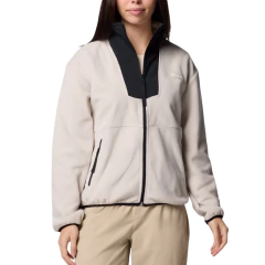 JAQUETA FEMININA FLEECE SEQUOIA GROVE FULL ZIP BEGE E PRETO AL0684-277 COLUMBIA