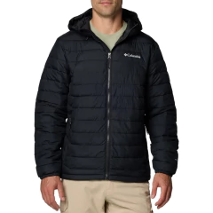 JAQUETA MASCULINA POWDER LITE II COM CAPUZ PRETO WO6272-010 COLUMBIA