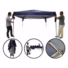 GAZEBO SANFONADO ALUMINIZADO TRIXX 3X3M AZUL NAUTIKA - comprar online