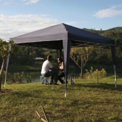 GAZEBO SANFONADO ALUMINIZADO TRIXX 3X3M AZUL NAUTIKA na internet