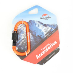 MINI MOSQUETÃO CHAVEIRO DE ALUMíNIO SCREW 8CM LARANJA NATUREHIKE