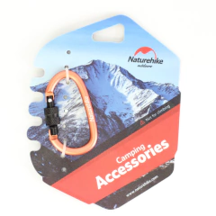 MINI MOSQUETÃO CHAVEIRO DE ALUMíNIO SCREW 6CM LARANJA NATUREHIKE