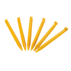 ESTACAS DE PLÁSTICO 15CM TRIANGULAR 6 PEÇAS AMARELO NATUREHIKE