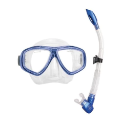 KIT DE MERGULHO OURO SPLENDA TRANS/AZUL SEASUB