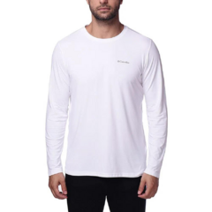 CAMISETA MASCULINA MANGA LONGA DRY FPS 50 NEBLINA BRANCO 320423100 COLUMBIA