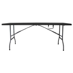 MESA DOBRÁVEL ROBUST DE AÇO/POLIETILENO 1,80X0,70M PRETO NAUTIKA