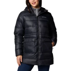 JAQUETA FEMININA HARMONY FALLS MID DOWN COM CAPUZ PRETO WL5479-010 COLUMBIA