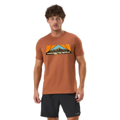 CAMISETA MASCULINA MANGA CURTA ALGODÃO EXPLORE MARROM 2075011225MR04 ALPEN
