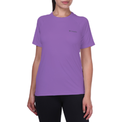 CAMISETA FEMININA MANGA CURTA DRY FPS 30 AURORA LILÁS 320432537 COLUMBIA