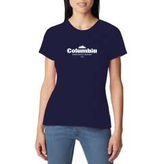 CAMISETA FEMININA MANGA CURTA MALHA ELEVATED HIGH AZUL MARINHO 321061402 COLUMBIA