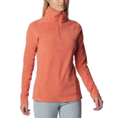 BLUSÃO FEMININO FLEECE GLACIAL™ IV 1/2 ZIP PESSEGO PEACH AK1131-852 COLUMBIA - Terratop Aventura