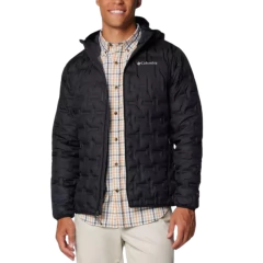 JAQUETA MASCULINA DELTA RIDGE DOWN COM CAPUZ PRETO WO6610-010 COLUMBIA