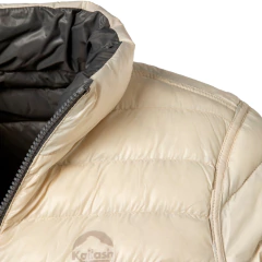 Imagem do JAQUETA FEMININA PUFFER DUPLA FACE GOOSE DOWN CHUMBO E BEGE 12024I49 KAILASH