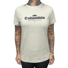 CAMISETA FEMININA MANGA CURTA MALHA ELEVATED HIGH BEGE STONE 321061278 COLUMBIA