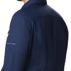 CAMISETA MASCULINA MANGA LONGA DRY FPS 50 SILVER RIDGE 2.0 AZUL NAVY AO0651-464 COLUMBIA na internet