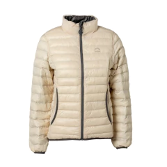 JAQUETA FEMININA PUFFER DUPLA FACE GOOSE DOWN CHUMBO E BEGE 12024I49 KAILASH
