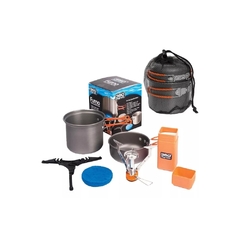 KIT DE PANELAS COM FOGAREIRO FURNO STOVE & POT SET 2 PEÇAS SEA TO SUMMIT
