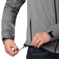 JAQUETA MASCULINA CASCADE RIDGE II COM CAPUZ SOFTSHELL CINZA CHARCOAL WM3241-030 COLUMBIA - comprar online