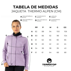 JAQUETA FEMININO FLEECE THERMO FULL ZIP COM CAPUZ ROXO 2075018010RX02 ALPEN - loja online