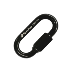 MALHA RÁPIDA DE AÇO TIPO OVAL C/ CONECTOR ROSCA 8MM 27KN PRETA ALPEN PASS
