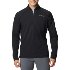 CORTA VENTO MASCULINO TITAN PASS LIGHTWEIGHT 1/2 ZIP PRETO AM1902-010 COLUMBIA
