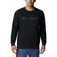 BLUSÃO MASCULINO MOLETOM S/ CAPUZ LOGO CREW PRETO AM0358-017 COLUMBIA