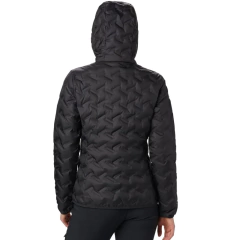 JAQUETA FEMININA DELTA RIDGE DOWN COM CAPUZ PRETO WK0260-010 COLUMBIA - Terratop Aventura