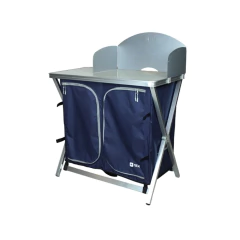 MESA COM ARMÁRIO DE COZINHA DOBRÁVEL DE ALUMÍNIO/MDF CUCINA AZUL NAUTIKA - comprar online
