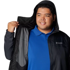 JAQUETA MASCULINA CORTA VENTO PLUS SIZE WATERTIGHT II PRETO RS2433-012 COLUMBIA - comprar online