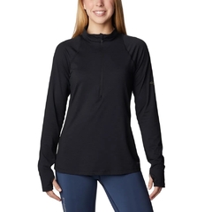 CAMISETA FEMININA MANGA LONGA DRY FPS 50 1/2 ZIP ENDLESS MONTRAIL MESH PRETO AK0932-010 COLUMBIA
